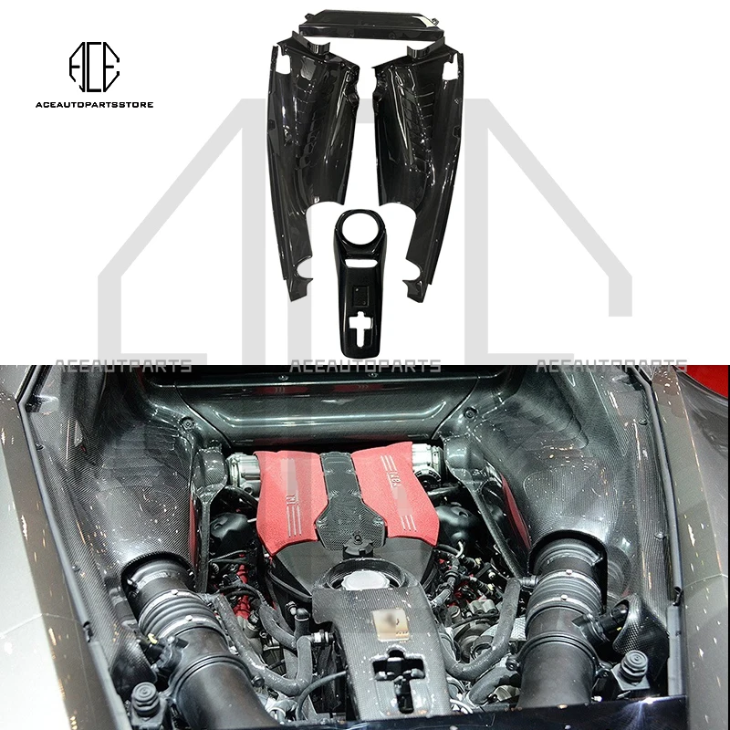 For Ferrari 488 GTB spider upgrades OEM genuine dry carbon fiber engine intake bellows