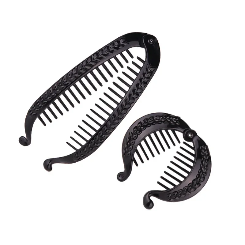 

balck Fish Shaped Hair Clip Vintage Braide Clip for Women Girls Clincher Comb Tool for Curly Fishtail Hair Clip Hair Accessories