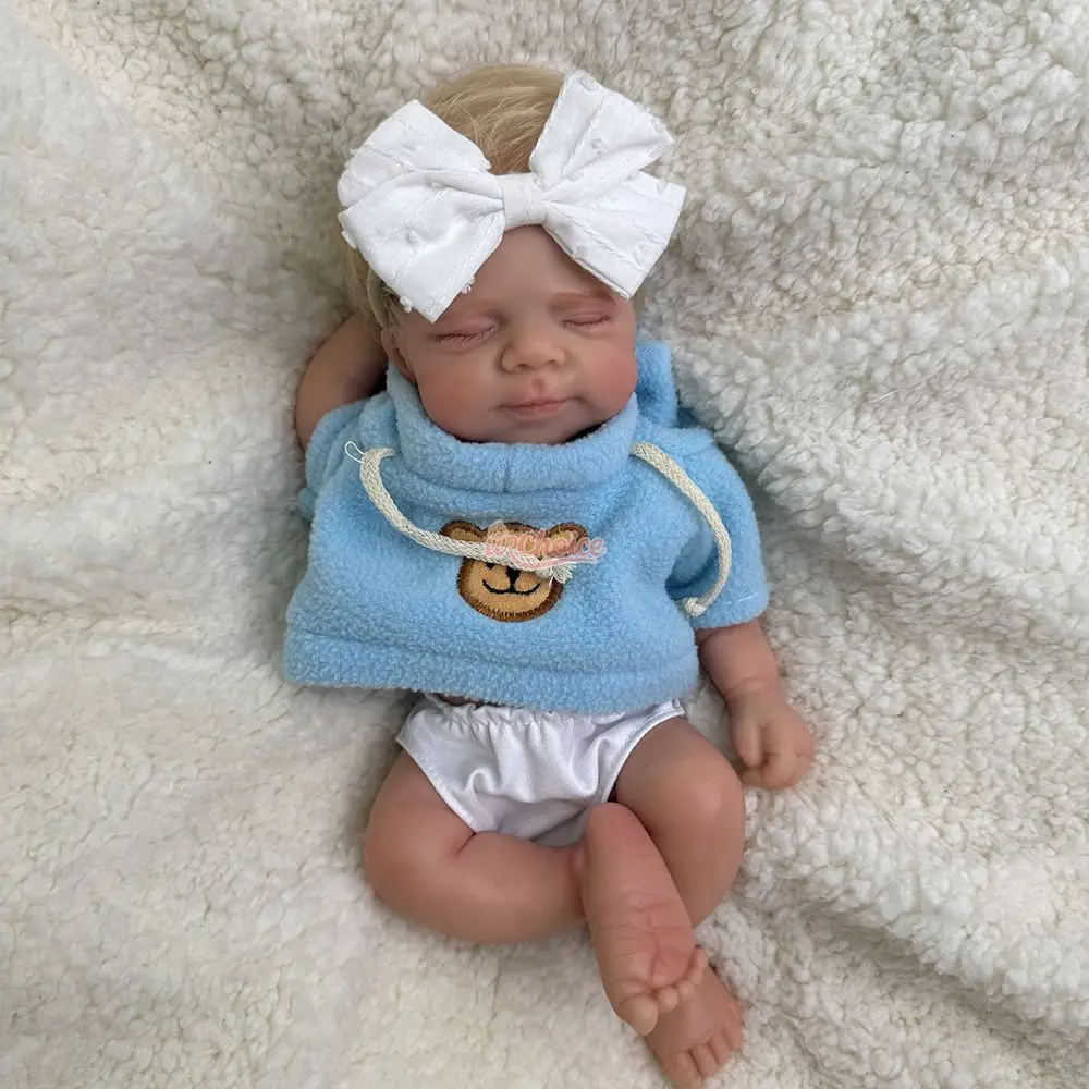 

30cm Pascale Full Body Soft Silicone Reborn Baby Girl With Rooted Hair 3D Paint Skin Washable Newborn Doll for Christmas Gift