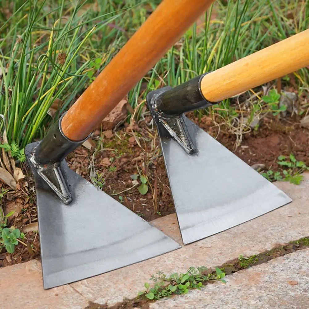 Durable Garden Hoe Household Outdoor Farming Tools Forging Weeding Hoe for Digging Soil Planting Vegetables Flowers