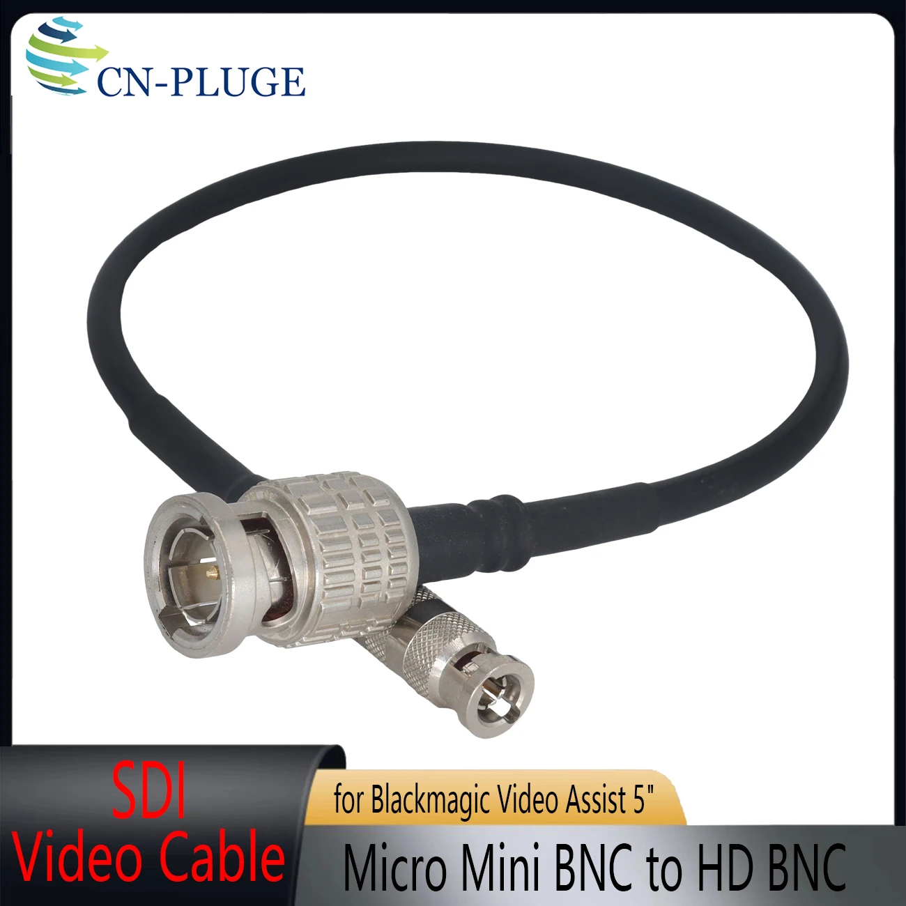 Micro Mini BNC to HD BNC SDI 3G 6G 4K 12G for Blackmagic Video Assist 5