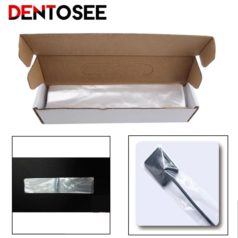 500pcs/box Disposable Dental Material Poly Pastic X-Ray Sensor Protective Film Cover