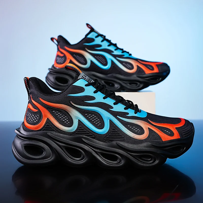 Plus Size Men's Running Shoes Mesh Breathable Sports Jogging Shoes Lightweight Comfortable Outdoor Sneakers Women's Walking Shoe