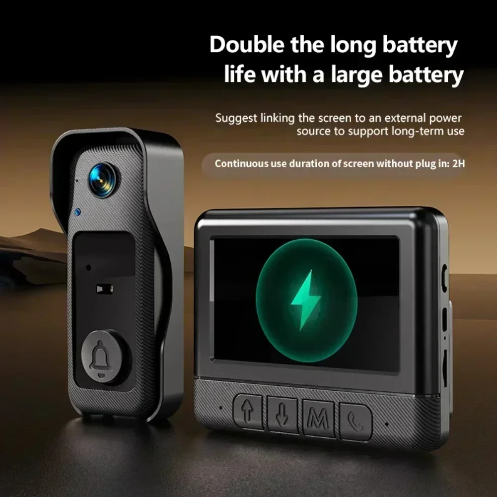 -MEOF 4.3-Inch Home Security Smart Doorbell Duplexs Intercom Smart Doorbell Infrared Nights Visions Smart Doorbell Tools Access