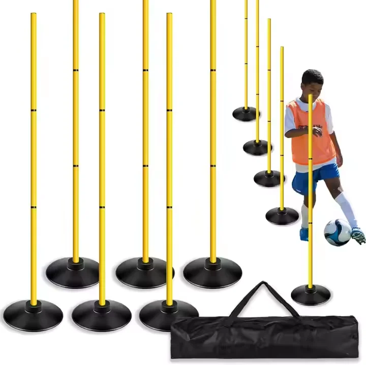 High Quality Agility Training Poles With Rubber Base Football Basketball Soccer Speed Agility Training Poles