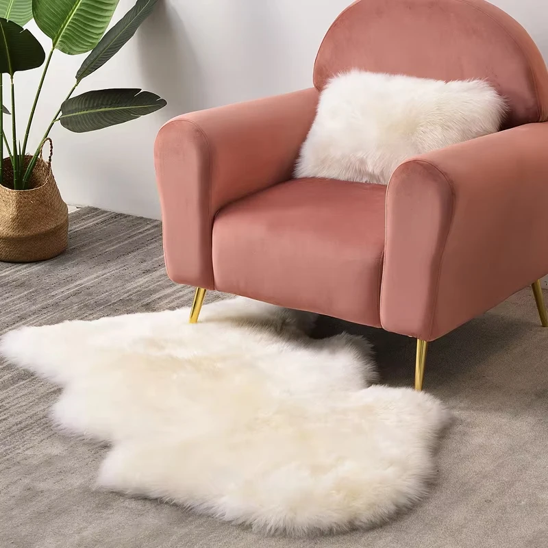 Faux Wool Fluffy Rugs Artificial Sheepskin Long Hair Carpet Living Room Bedroom Bedside Floor Mat Home Decor