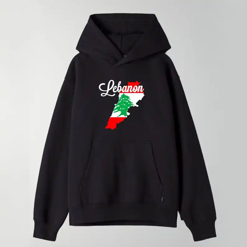 New in Hoodies & Sweatshirts Black Hoodies Palestine Lebanon Merch Sticker Printing T-shirt Hoodied Y2k Clothes Sweatshirt Tops