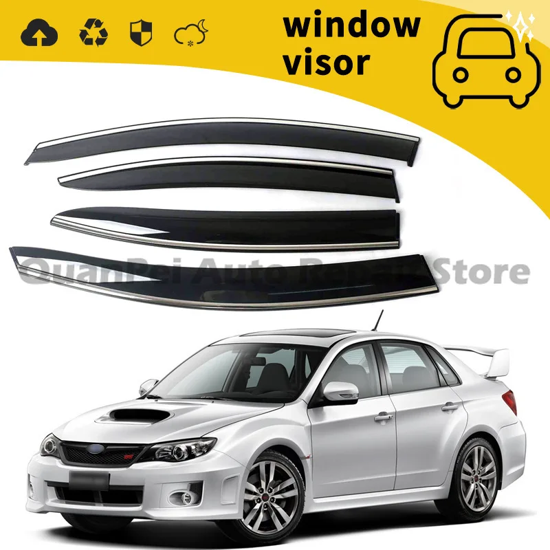 For Subaru Impreza 2009 Window Visors Side Rain Guards Door Vent Refit Decoration