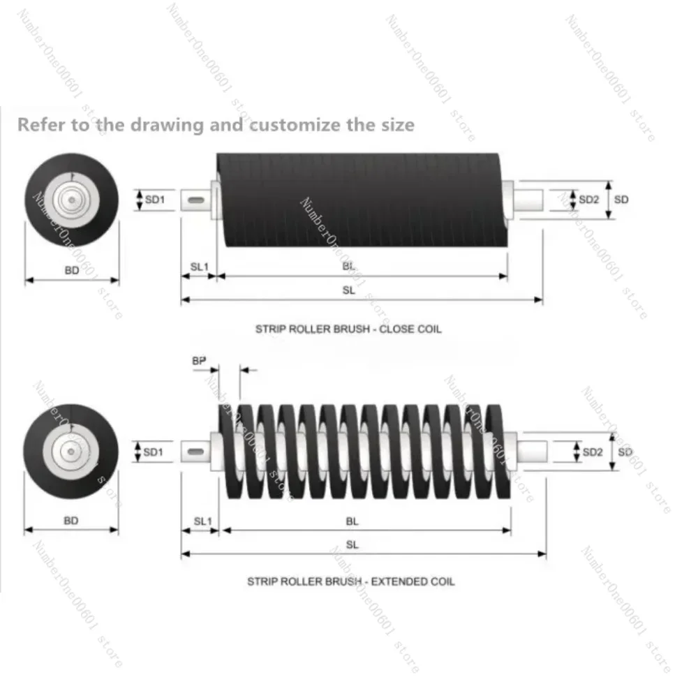 Customized 1 Meter/2 Meters Photovoltaic Solar Panel Cleaning Brushes with Aluminum Tube