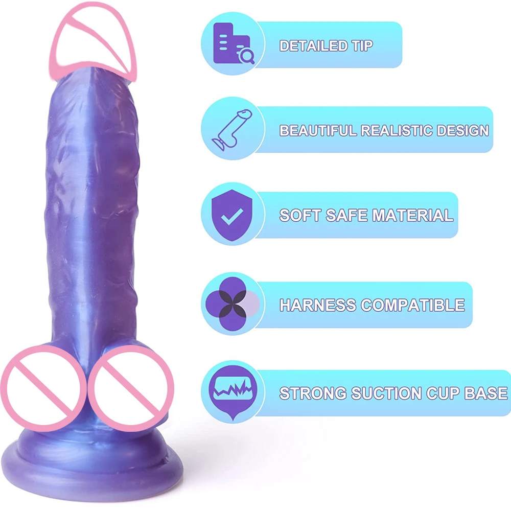 Realistic Penis for Beginners Small Jelly Dildo with Suction Cup Double Penetration Stimulate Vaginal Anal Sex Toys for Women