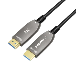 10m 8K AOC Fiber Optic HDMI2.1 Cable, 48Gbps, 60Hz, 8K@60, 4K@144, eARC/ARC, HDCP2.3, Dolby Gold-Plated, High-Speed Active Optic