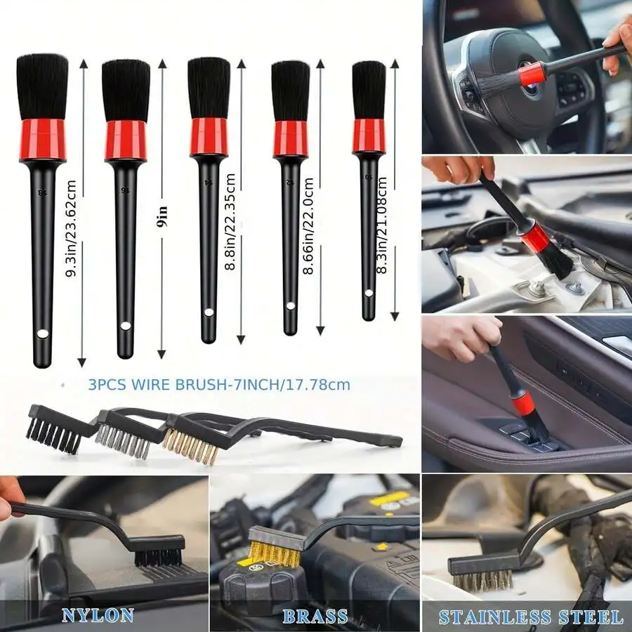 42Pcs Car Wash Detailing Kit Cleaning Kits With Foam Gun Sprayer Wash Brush With Long Handle Collapsible Bucket Large Wash Mitt