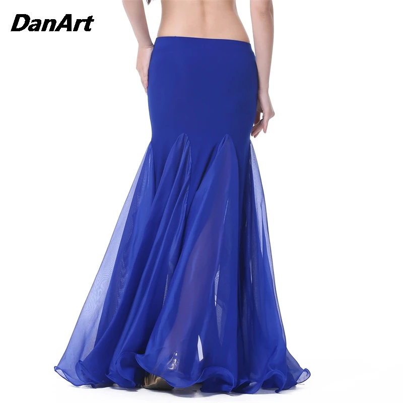 Lady Belly Dance Performance Dance Skirt Adult Sexy Danc Arabic Waves Long Dress Gypsy Spanish Split Dance Skirt Practice Outfit