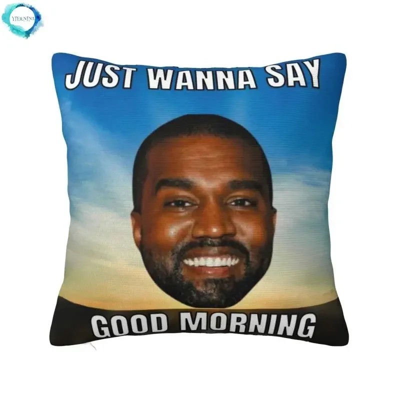 

Funny Kanye West Meme Cushion Covers 40x40cm Soft Throw Pillow Case for Sofa Car Square Pillowcase Living Room Decoration