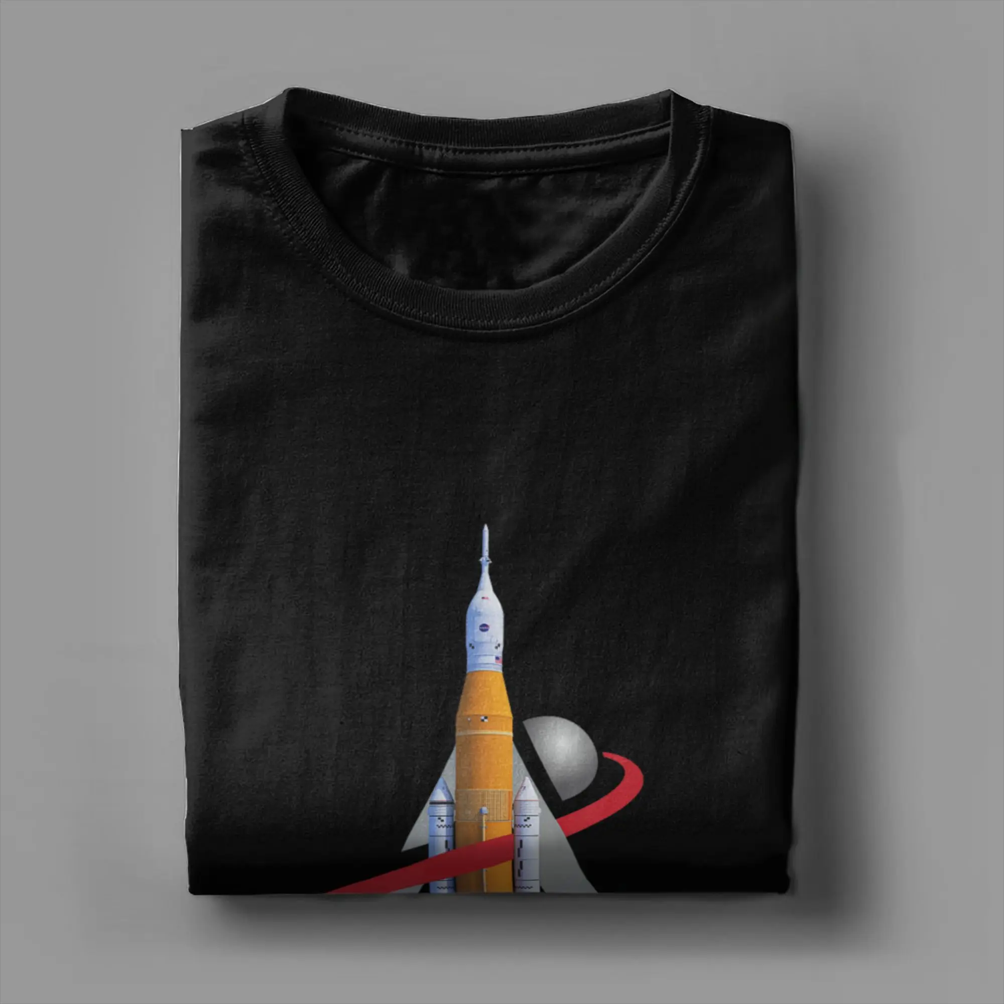 Artemis Mission SLS Worm and ESA Logo T-Shirt Summer  100 Cotton T-Shirts For Man Print Tshirt Short Sleeve Funny Clothes