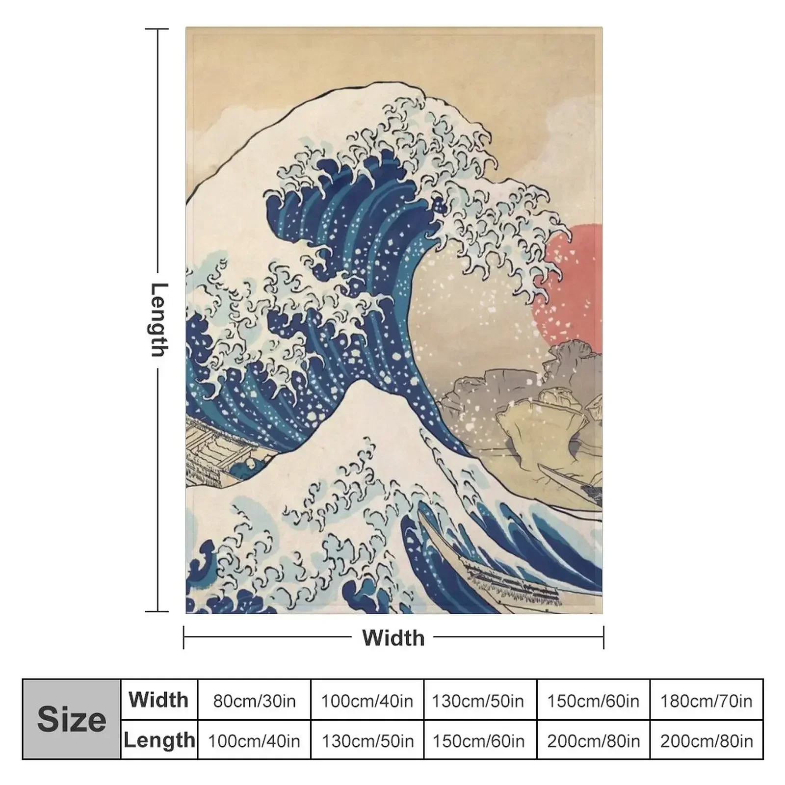 The Great Wave - Bolnuevo Throw Blanket For Baby Decorative Sofa Weighted Blankets