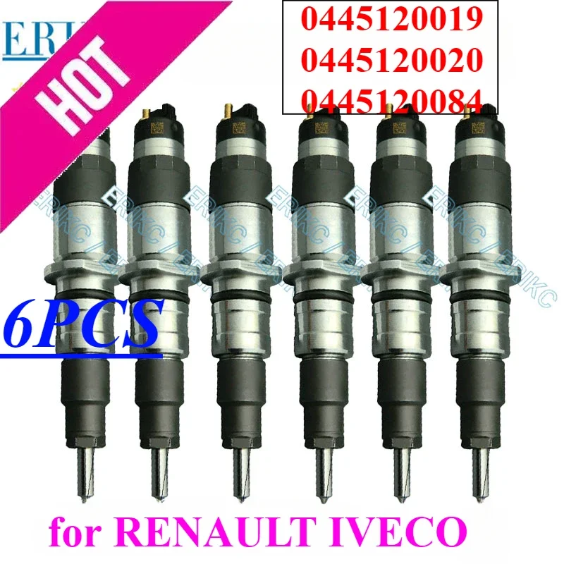 

6 шт. 0445120019 Дизельный инжектор 0445120020 Форсунка насоса двигателя в сборе 0445120084 для RENAULT IVECO 0986435523 5010477874