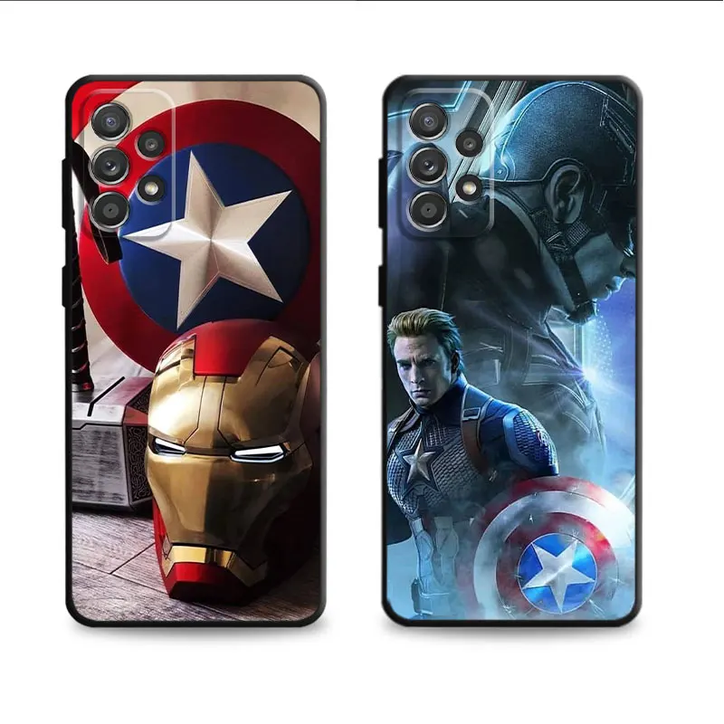 Marvel Captain America Phone Case For Samsung Galaxy A52 A12 A34 A54 A73 A53 A71 A51 A31 A33 A22 A21s A13 A32 A72 A23 Cover