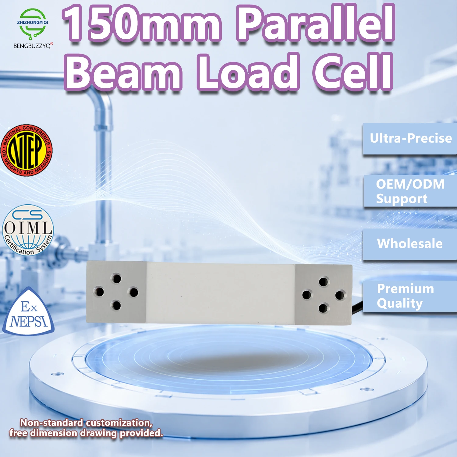 Mavin NA Aluminum Alloy Single Point Load Cell, Parallel Beam Weight Sensor for Weighing Systems, 60-500kg Range, Durable and