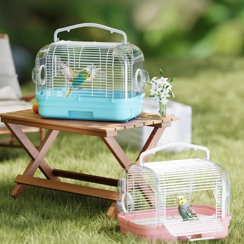 

Portable Parrot Travel Cage Bag, Outdoor Interactive Bird Carrier, Lightweight Pet Carrying Supplies for Birds