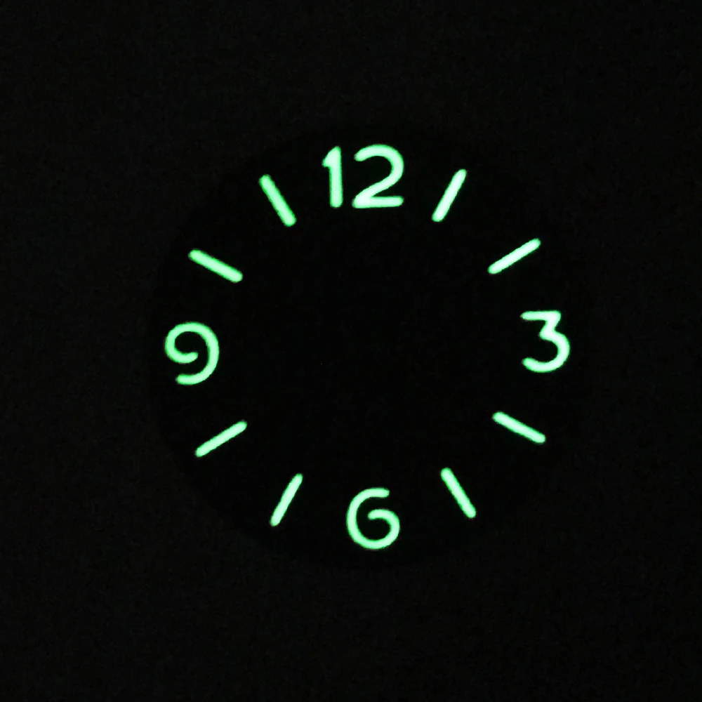 Watch Accessories Set 45mm Stainless Steel Watch Case and Green Luminous Watch Dial for ST3600 ETA6497/6498 Movement Watch Faces