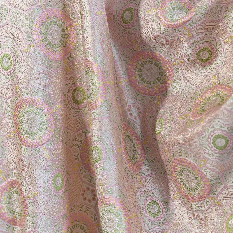 New Chinese Pattern Woven Gold Jacquard Silk Fabric Fashionable New Vest Jacket Spring and Autumn Woven Brocade Hanfu Fabric