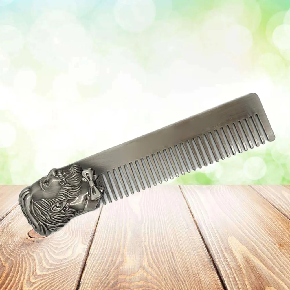 1Pcs High Grade Stainless Steel Beard Comb for Men Beard Hair Grooming Tool Double Sided Anti Static Rust Resistant Scalp Safe