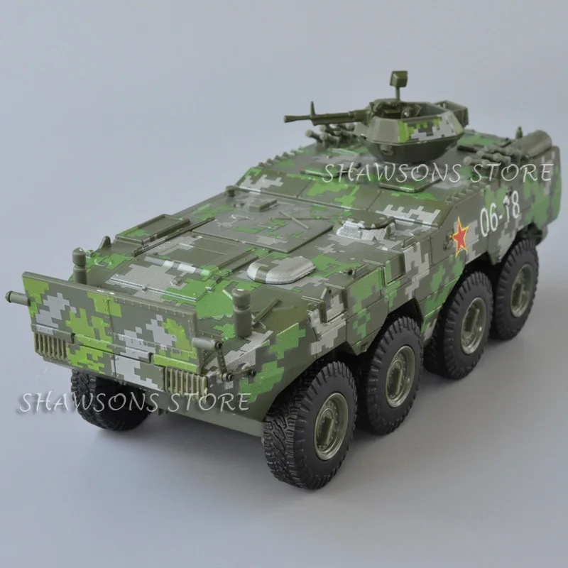 Diecast Military Model Toy 1:38 Armored Fighting Vehicle China Type 08 AFV Pull Back Sound Light Miniature Replica