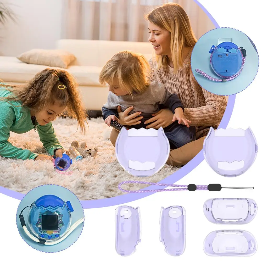 Tamagotchi Paradise Anti Fall Protective Cover Liquid Silicone Transparent Game Console Case With Lanyard Accessories New