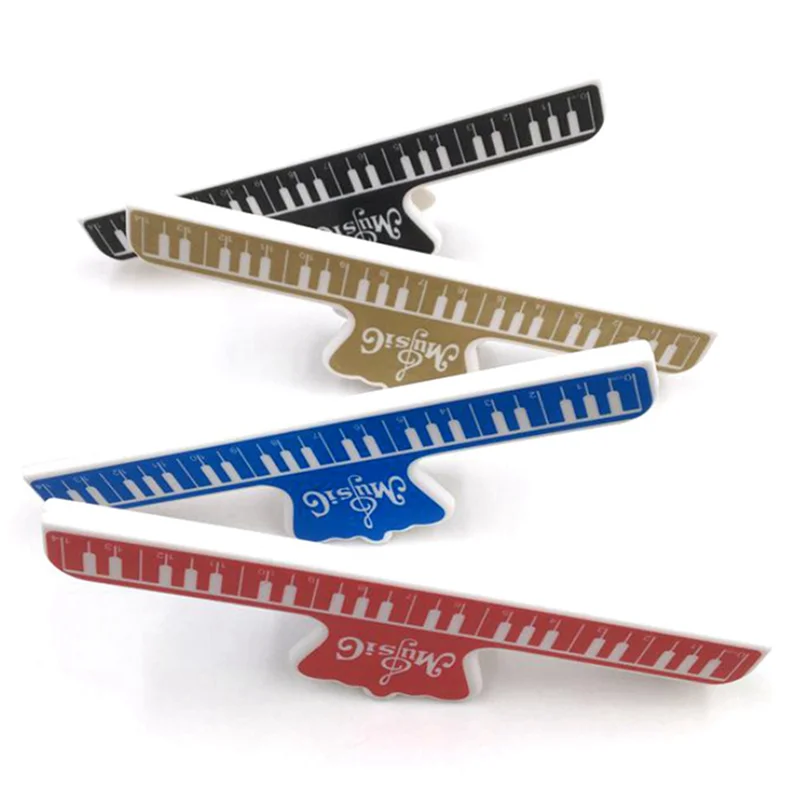 

Dropship-20 Pcs Music Book Note Paper Ruler Sheet Music Spring Clip Holder For Piano Guitar Violin Viola Cello Performance