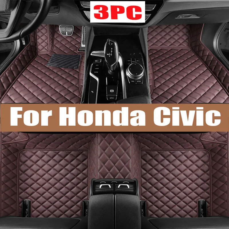 

Car Floor Mats For Honda Civic 2015 2014 2013 2012 Auto Decoration Leather Carpets Accessories Styling Parts Protect Waterproof