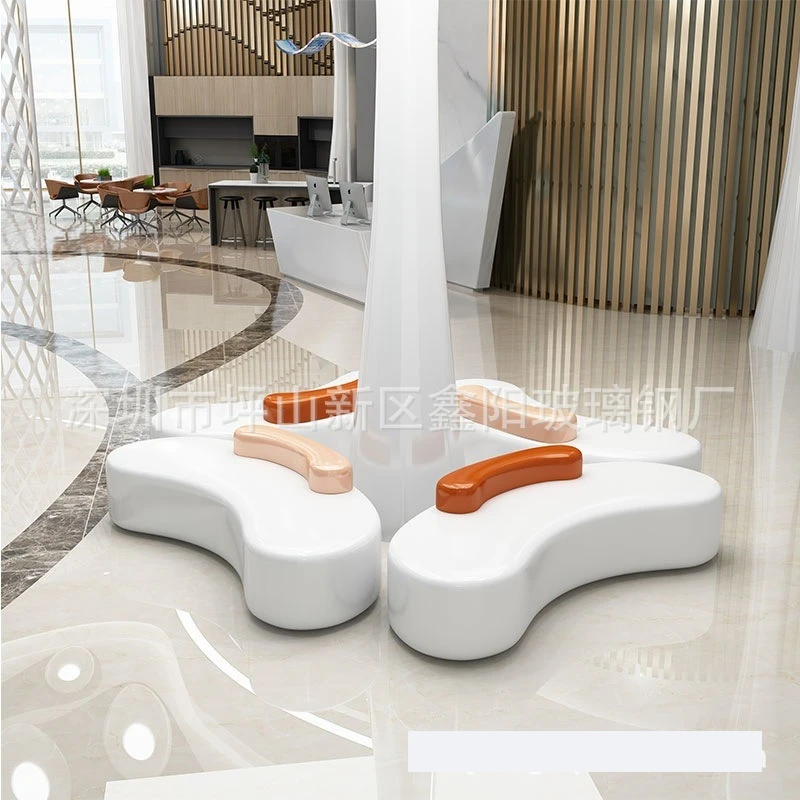 

Сиденье для отдыха из стекловолокна торгового центра Meichen, креативная изогнутая скамейка, аэропорт, зона отдыха, комбинированное сиденье для отдыха