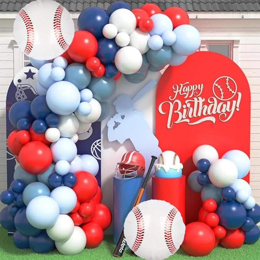 105 stücke Set Baseball Thema Ballon Girlande Bogen Kit Baseball Folie Luftballons, Sport Thema Party, Geburtstag Hochzeit Halloween Party Dekor
