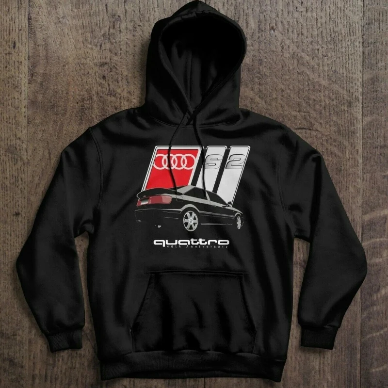 

Audi S2 COUPE Hoodie Autumn/Winter Men's Hoodie Car Enthusiast Sports Logo Premium Printed Casual Hoodie
