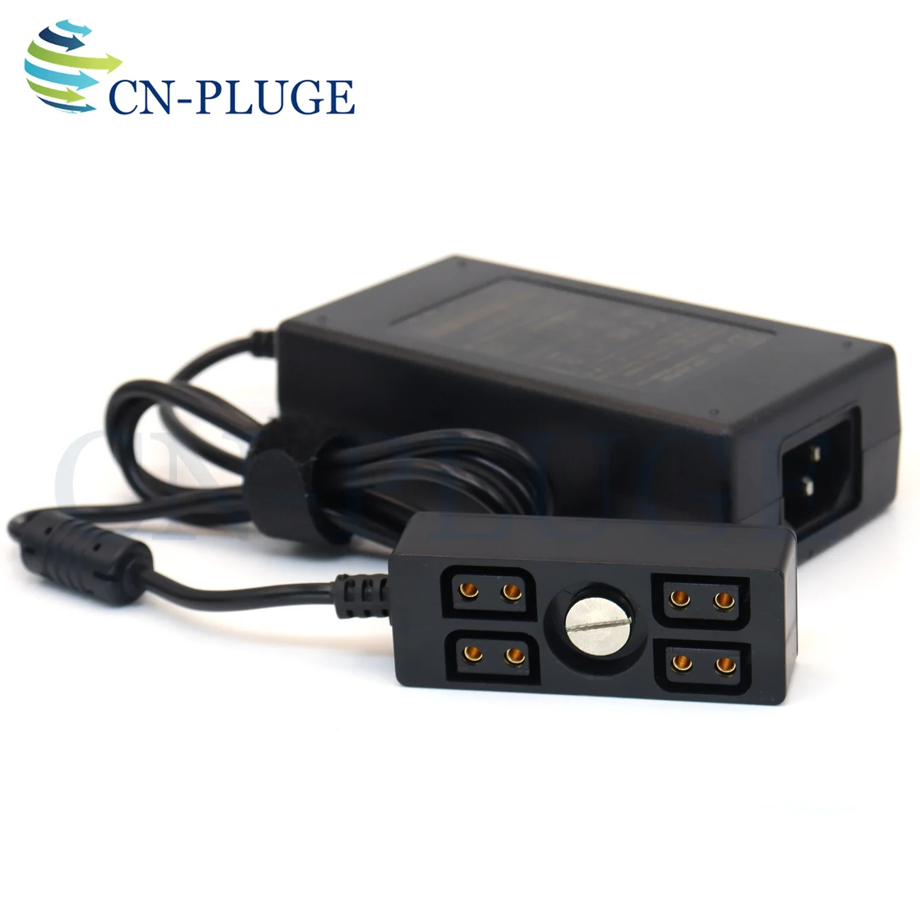 Convertir un adaptador de corriente de 12 V 5 A a 4 distribuidores hembra D-TAP. Fijo con tornillos de 1/4". Para fuente de alimentación del monitor de la cámara.