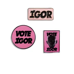 Rap AlbumTyler The Creator Vote Igor Enamel Pins Rock Band Badges Lapel Pins Fan Jewelry Gifts Clothes Bags Accessories