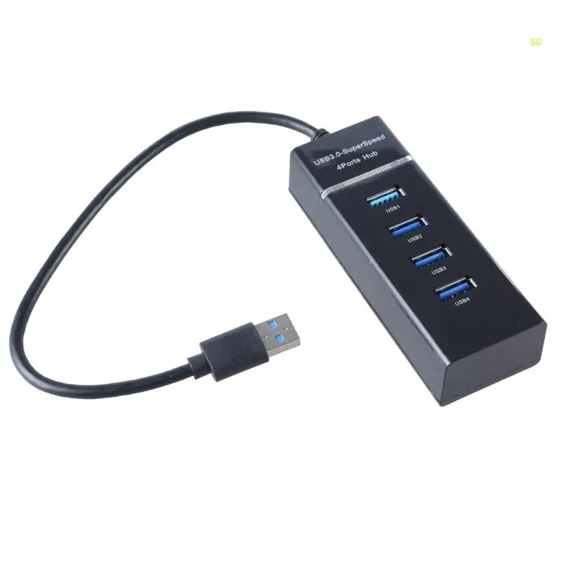 High Efficiency 4Port USB3.0 Hub Quick Data Sync for Computers and Laptops Dropshipping