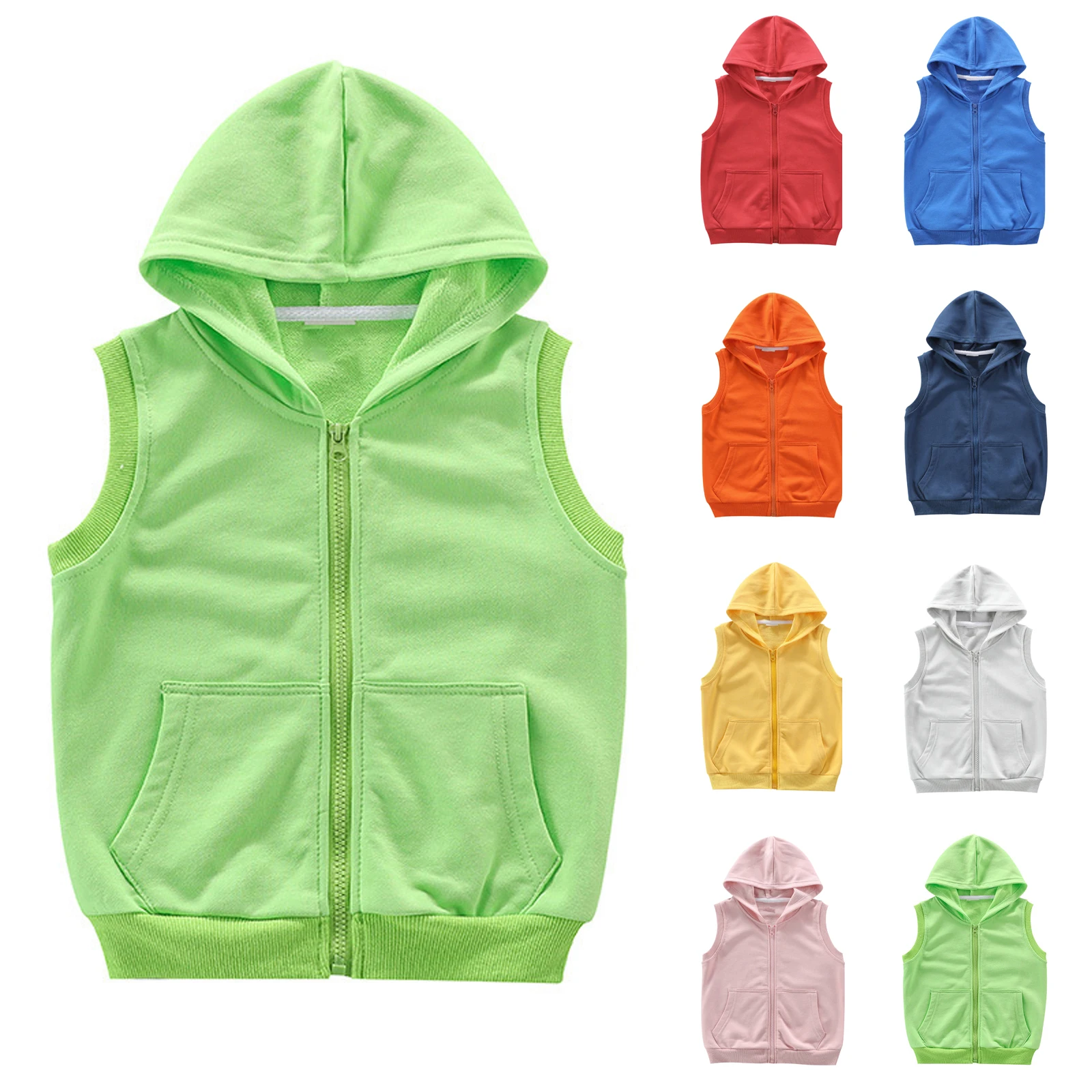

Детский модный повседневный жилет, осенне-зимний детский жилет, пальто на молнии, куртка без рукавов, детская одежда, жилет