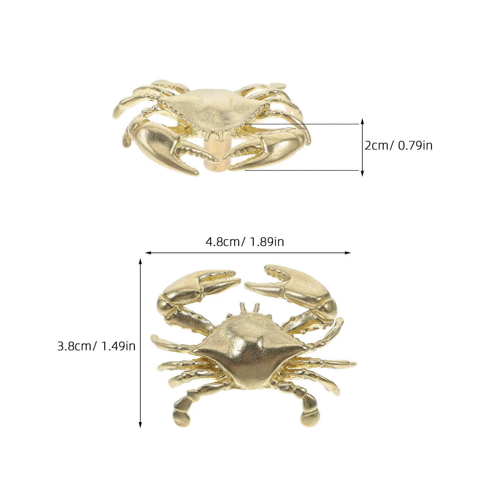 Brass Crab Cabinet Pull Nautical Drawer Handle Retro Sea Theme Decorative Brass Drawer Handle Coastal Hardware