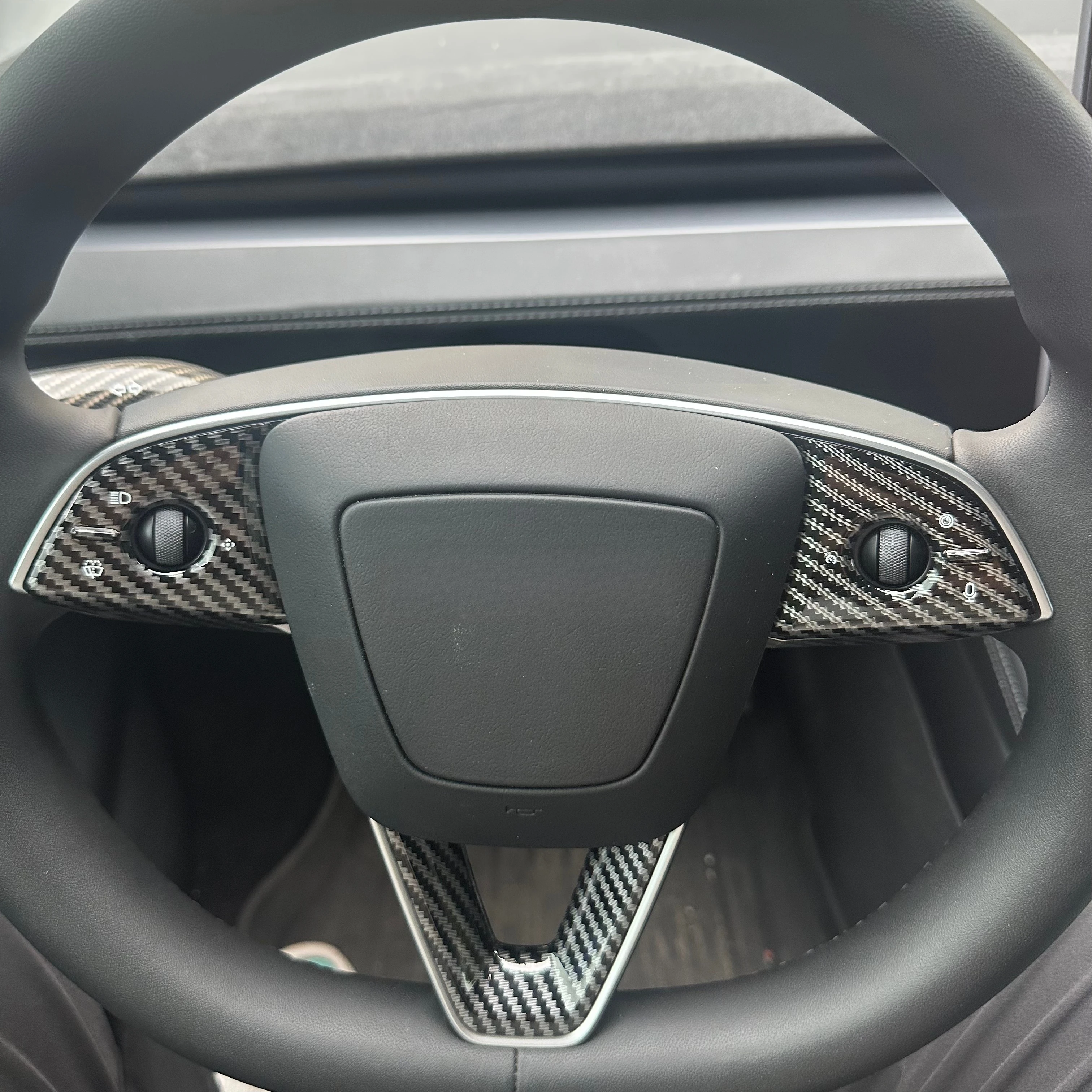 Steering Wheel Button Protective Cover for Tesla Model 3 Model Y Juniper 2025+ Interior Trim Decorative Sticker Car Accessories
