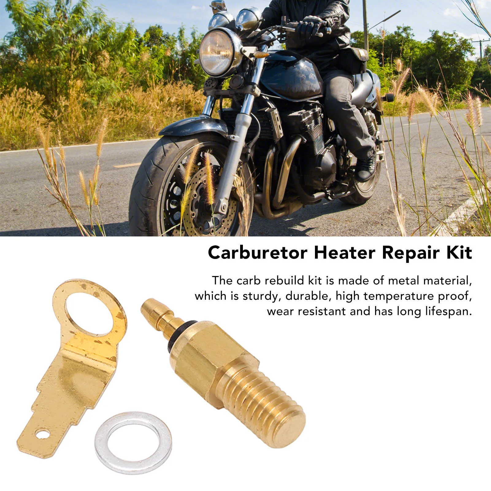 Motorcycle Metal Carburetor Heater Parts and Repair Kit Compatible with TTR50CC 2006–2011 and XVS1100 1999–2009 view 5