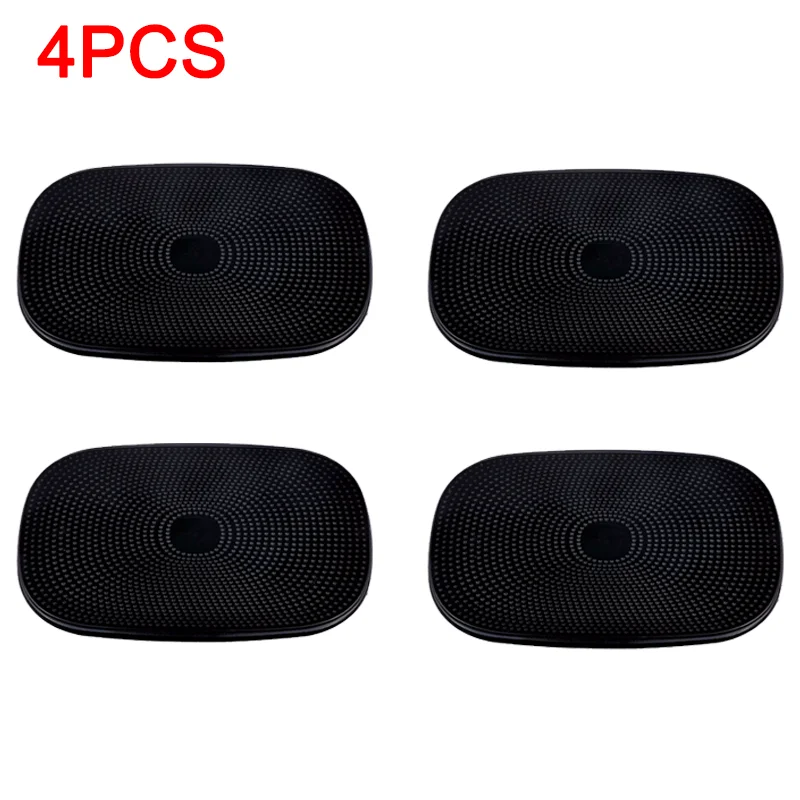 

4Pcs Car Non-Slip Mat Magic Anti-Slip Slide-Proof Pad Dashboard Sticky Dash Adhesive Cell Phone Mobile Holder Black Silicone