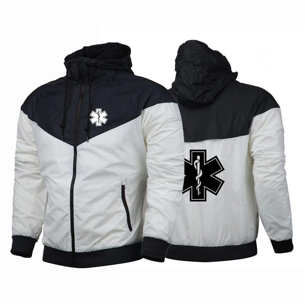 2023 New EMT Paramedic Emergency Medical Customize Zipper Jackets Print Sport Man Harajuku Windbreaker Hooded Five Color Hoodie