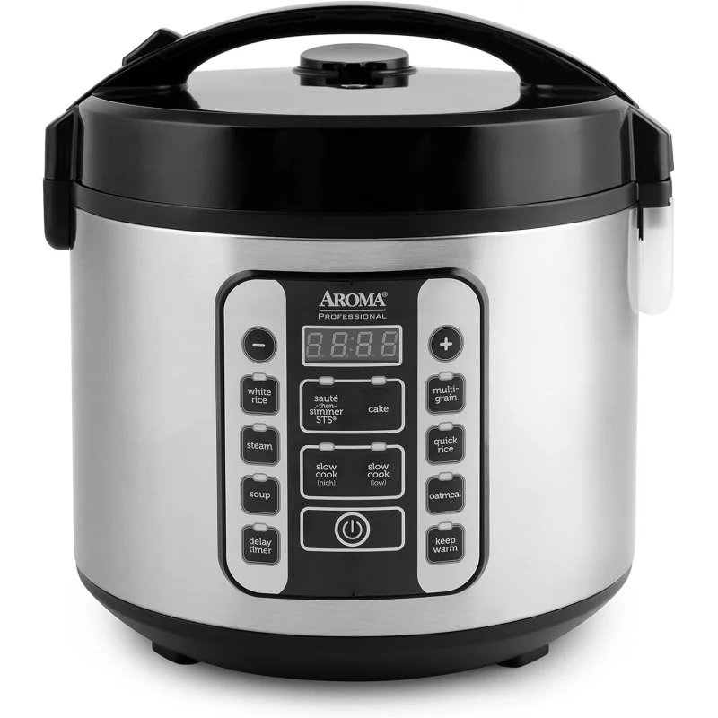 Housewares AROMA® Professional 20-Cup (Cooked) / 5Qt. Digital Rice Cooker, Steamer, and Slow Cooker Pot with 10 Smart Cooking Mo