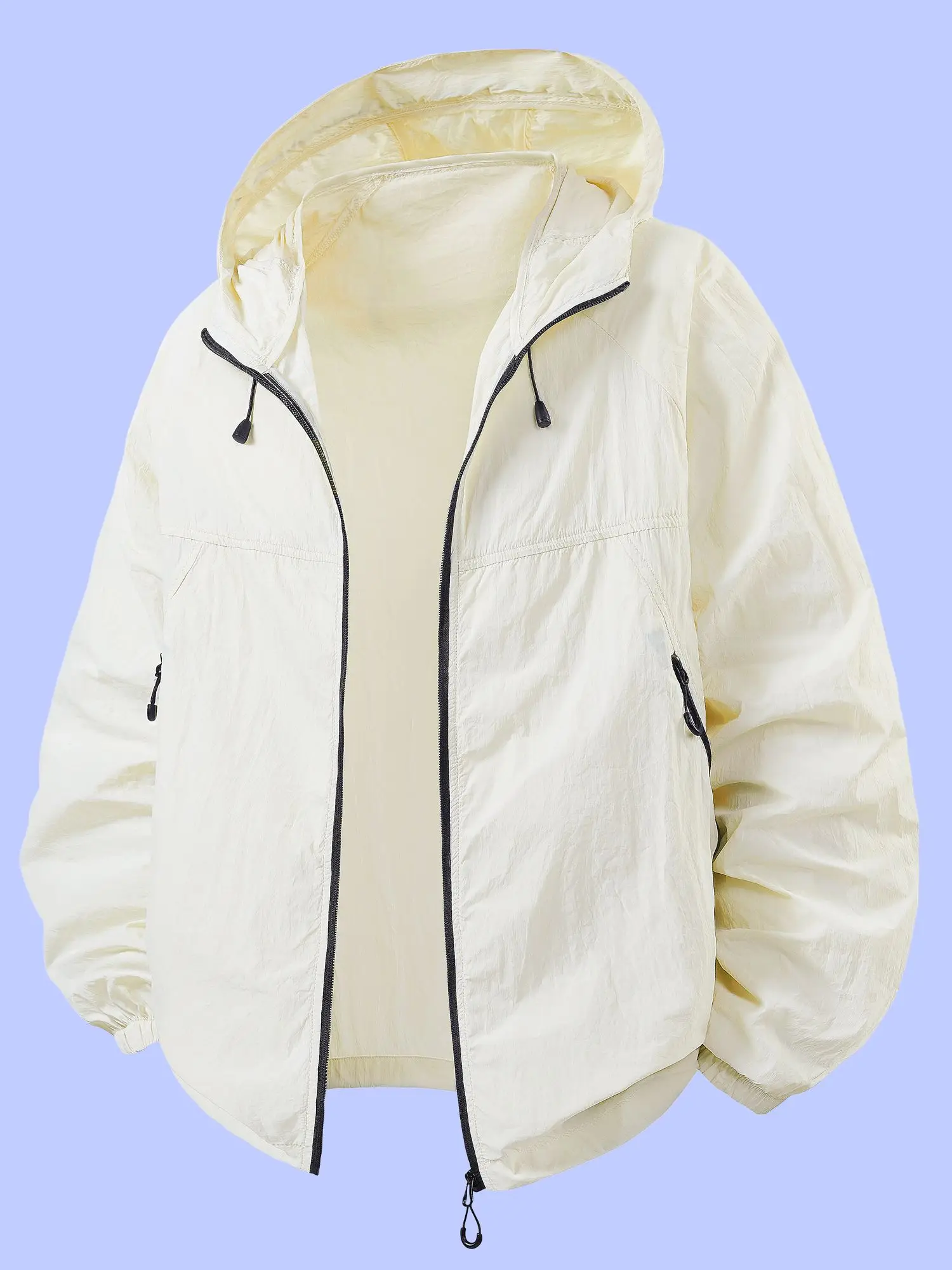 Chaqueta Ligera de Verano para Mujer con Capucha, Bolsillos y Cordón Ajustable