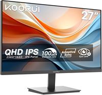 KOORUI  27 Inch  QHD 2560x1440 IPS Ultra-Thin Gaming Monitor, 100Hz, 95% DCI-P3, Adaptive Sync, 1ms MPRT, VESA 100x100