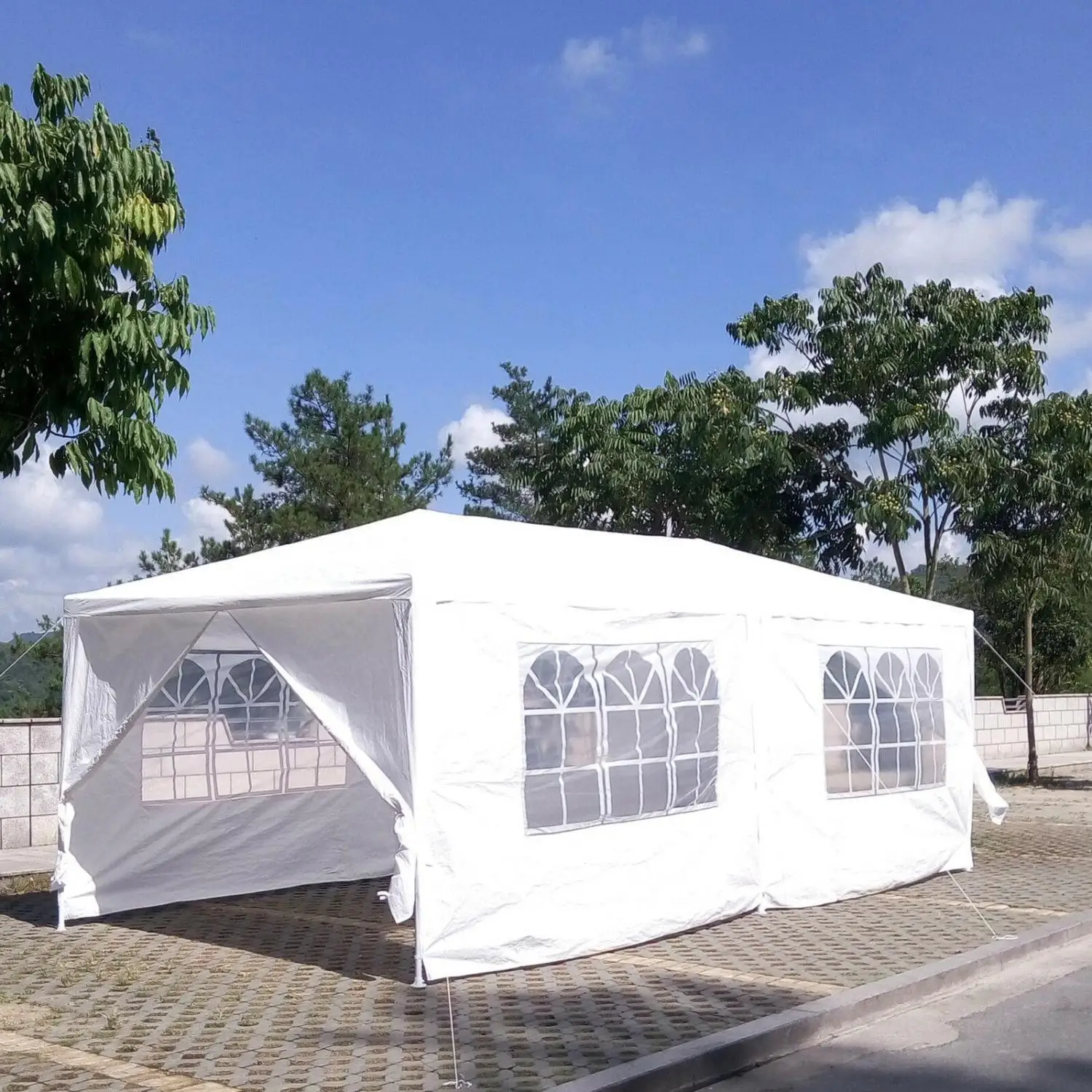 

10x20' Wedding Party Canopy Tent Outdoor Gazebo with 6 Removable Sidewalls