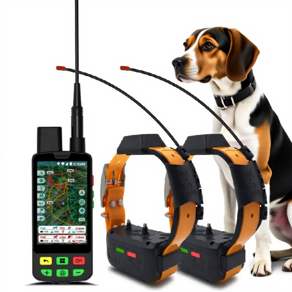 

Military-Grade Dog Tracking Collar Hunting Edition: Dual Antenna (GPS/VHF) + Night Hunting LED Beacon & 28Hr Endurance