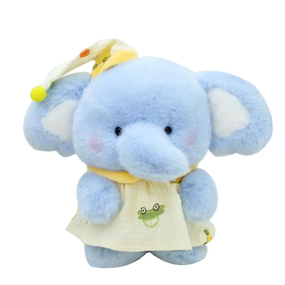 Elefante de peluche de algodón PP, elefante suave y esponjoso con muñeco de peluche, colección de dibujos animados, juguete de peluche de Animal abrazable, decoración del hogar