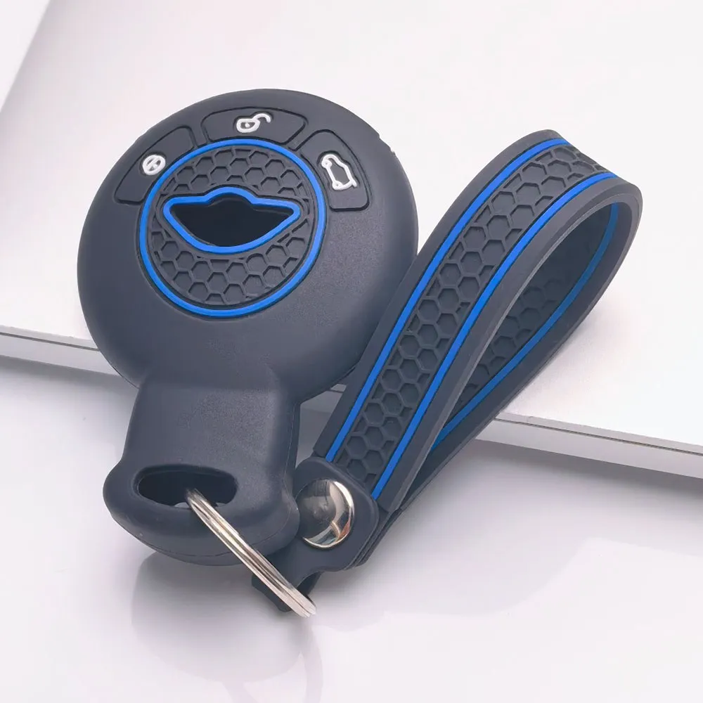 Silicone Car Cover Fob Protector For BMW Mini Cooper R55 R56 R57 R58 R59 R60 R61 3 Button Key Anti-Scratch Anti-Drop